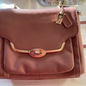 Coach dusty rose purse,  almost brand new , hardly used,  approx 10.5”X 8.5”